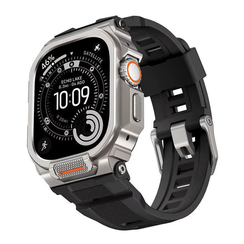Bracelet d'intégration robuste avec étui pour Apple Watch 46mm 49mm