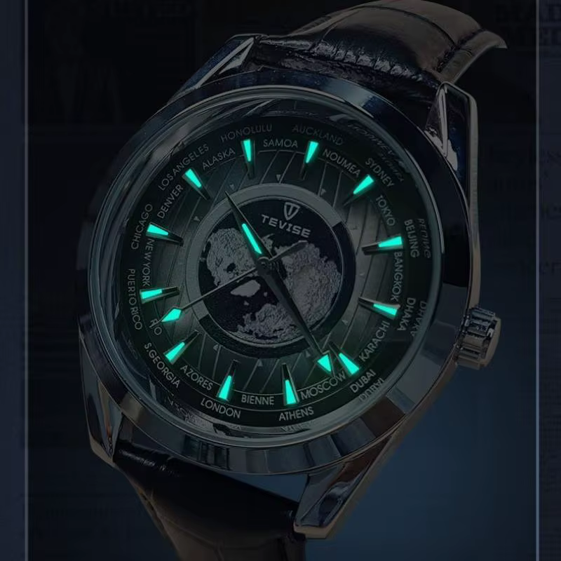 TEVISE – montre mécanique automatique de luxe pour hommes