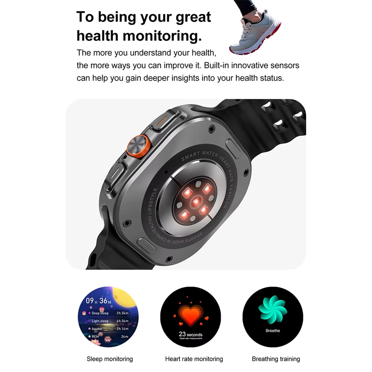 DT Watch Ultra 47mm montre intelligente Bluetooth appel boussole Menu 3D charge sans fil série 7 Smartwatch noir