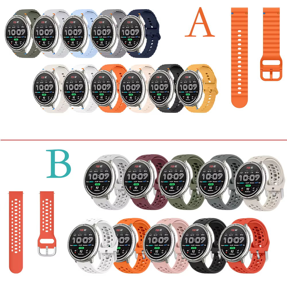 Bracelet pour Amazfit Active 2 BIP3/3 Pro GTS2/2e/2 Mini/3/4 GTR Mini 20mm