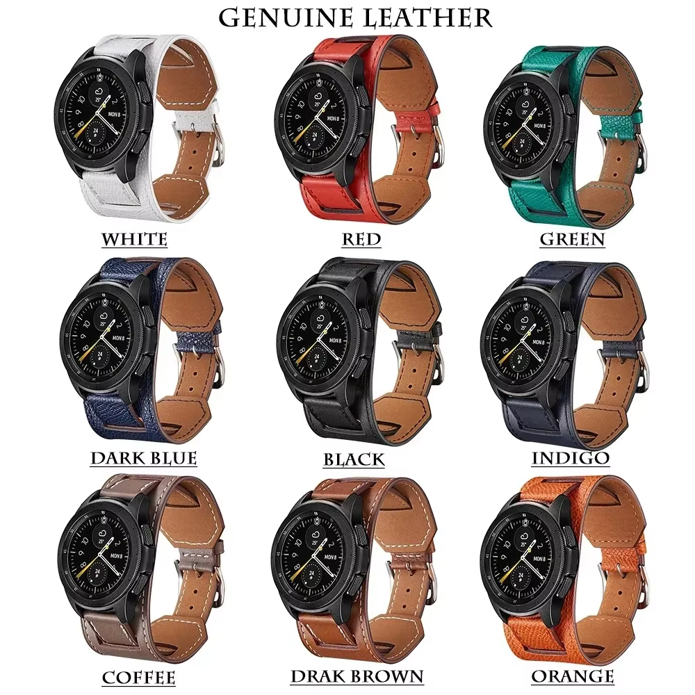 22/20mm Bracelet en cuir Premium Garmin Forerunner 265 165 55 965 970 570 Bracelet Correa Garmin Venu 3 Active 6 5 Move Trend Band