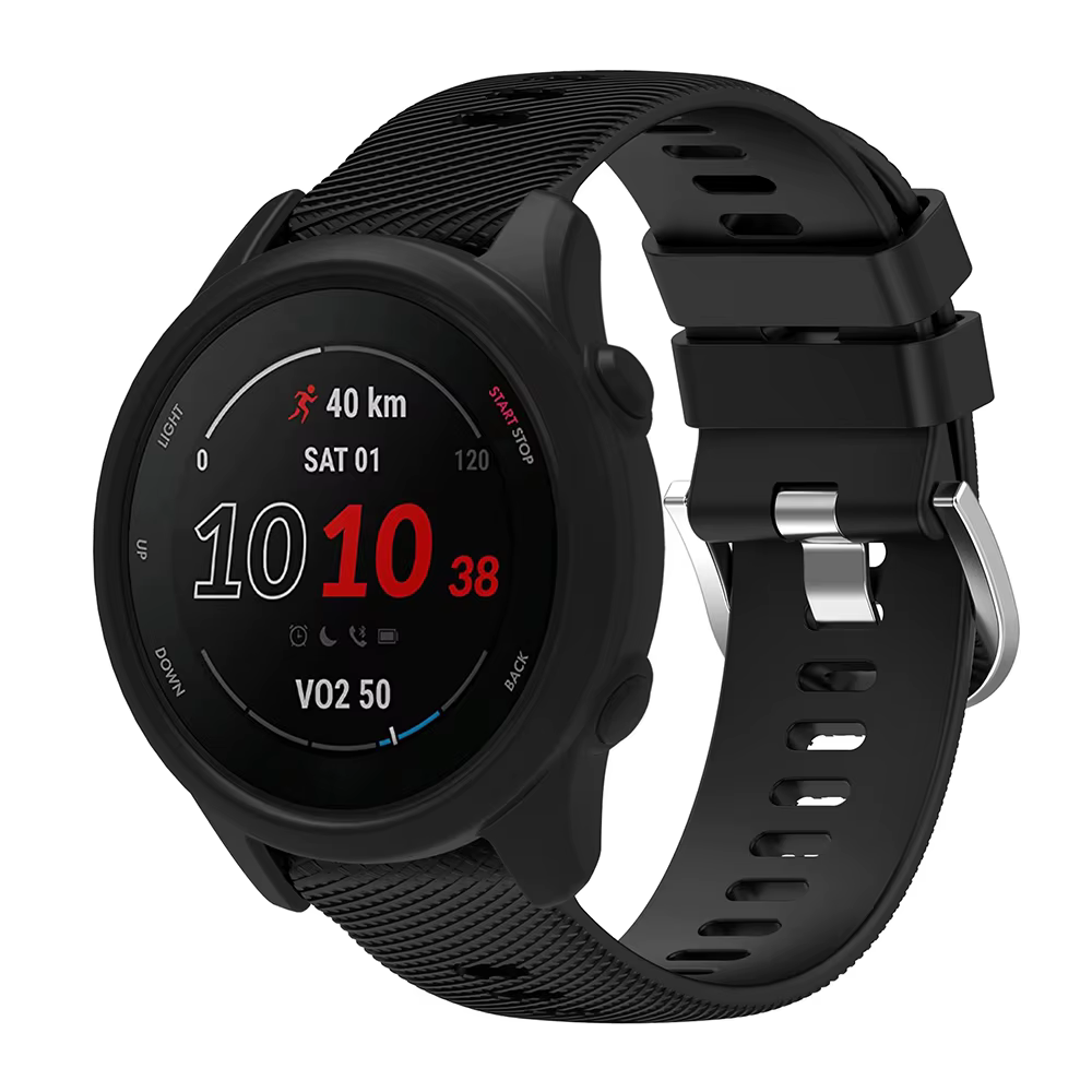 Bracelet en Silicone + étui de protection pour bracelet de montre de remplacement Garmin Forerunner 255 265