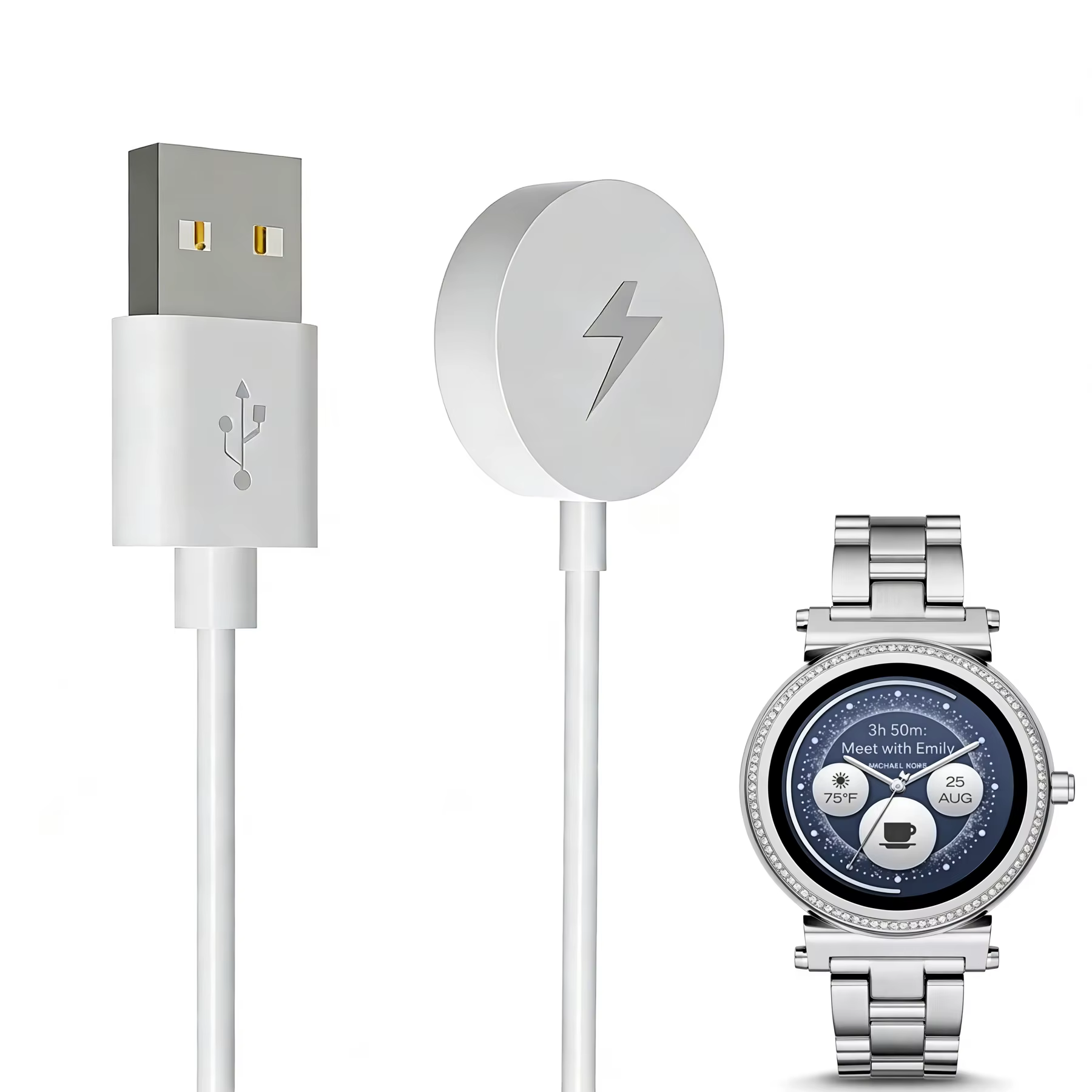 Câble de chargeur pour montre intelligente Michael Kors MKT5017 MKT5020 MKT5021 MKT5022 MKT5026 MKT5028 - Station de charge magnétique sans fil