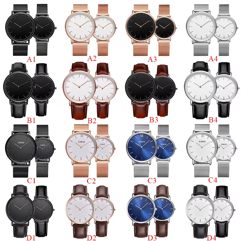 Montre-bracelet à quartz personnalisée avec logo personnalisé