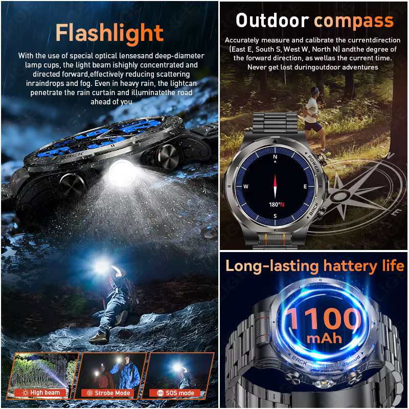 Montre connectée sportive LIGE pour hommes