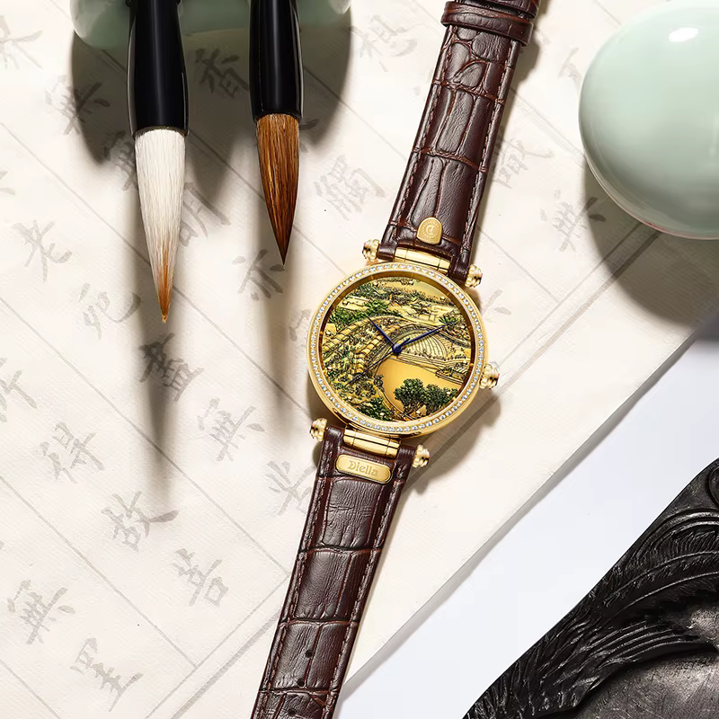 Montre mécanique automatique en Jade naturel pur pour hommes et femmes
