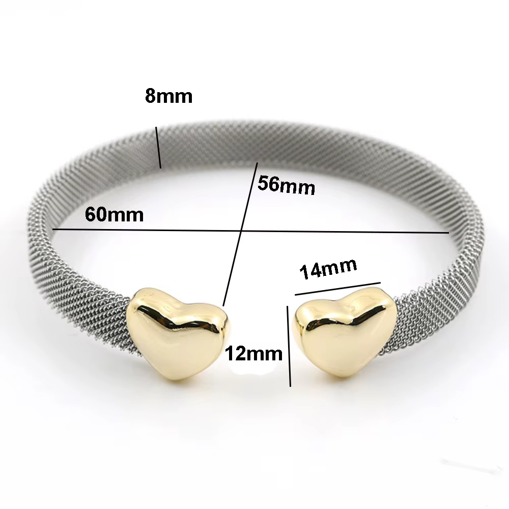 Bracelets en forme de cœur pour femmes et hommes