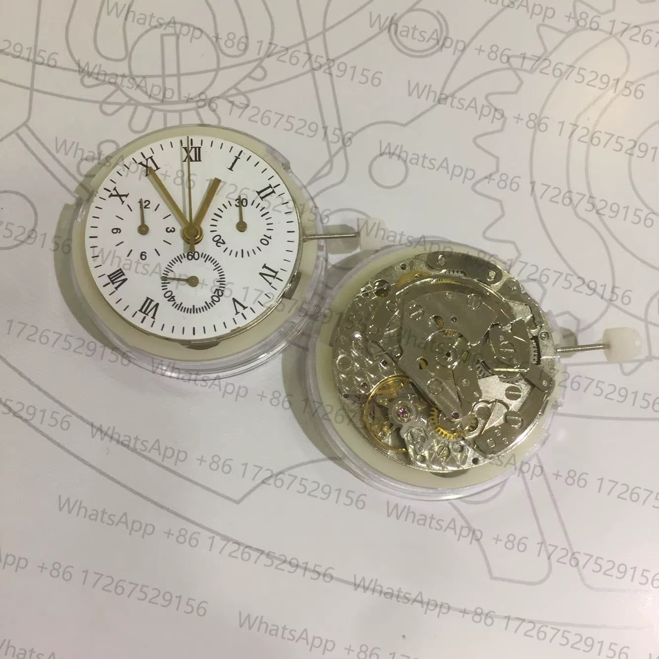 Mouvement de montre automatique mécanique 28800 bph
