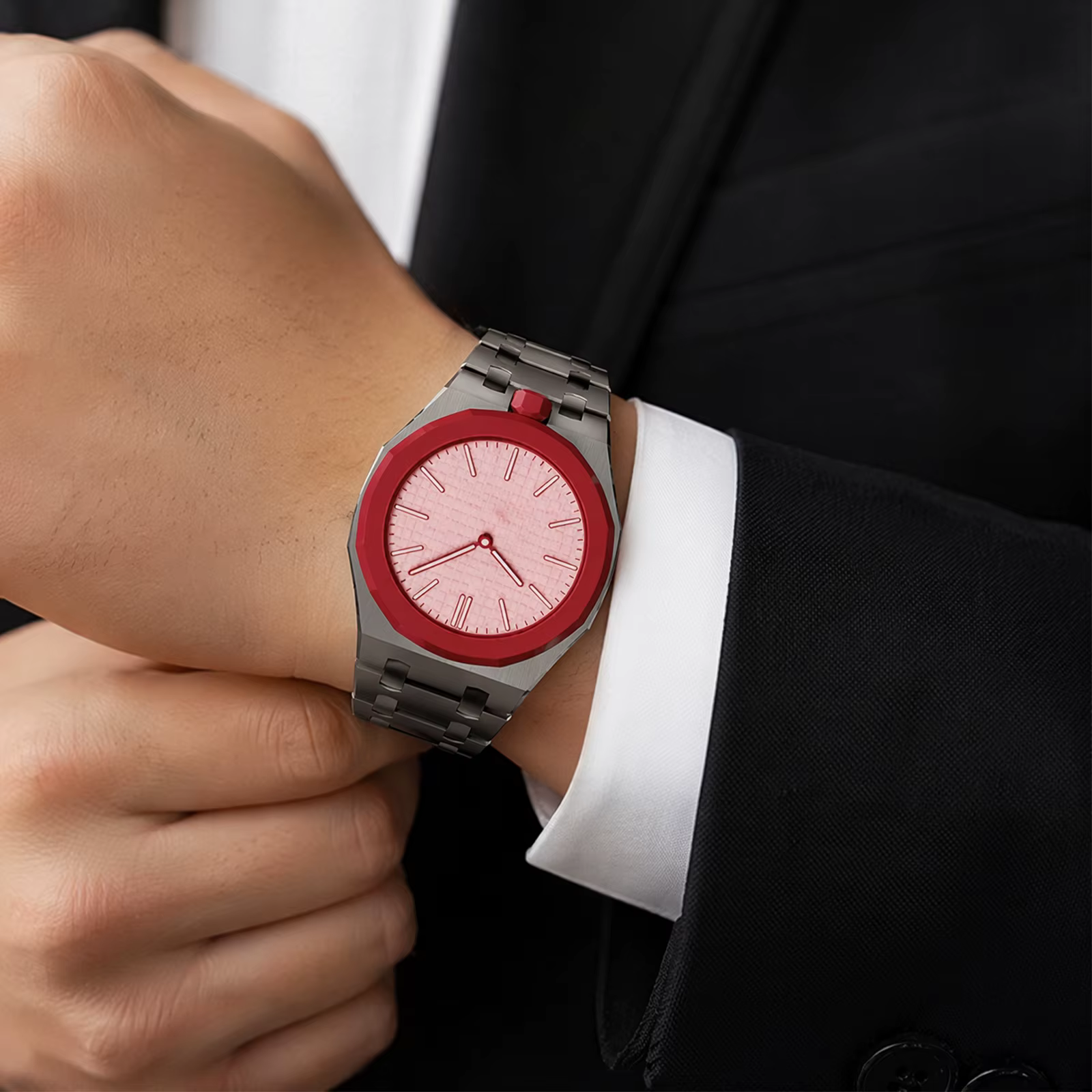 Bracelet de montre de remplacement en acier inoxydable pour Swatch X Royal Pop