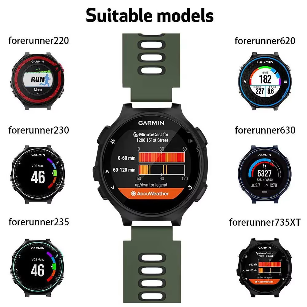 Bracelet de montre pour Garmin Forerunner 235 220 230 620 630 735XT