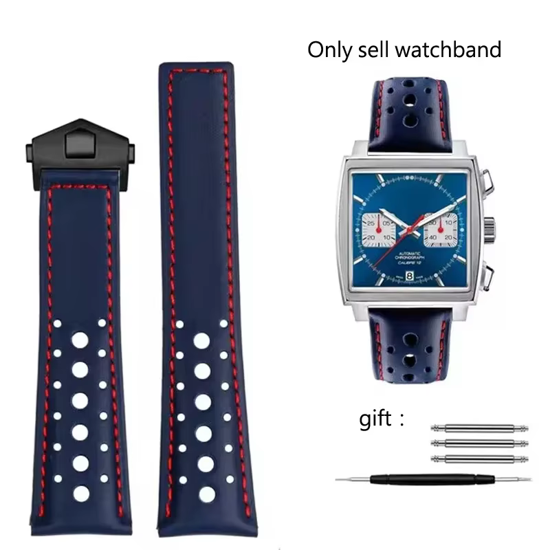 Bracelet de montre en cuir de vache pour TAG Heuer MONACO CARRERA remplacer