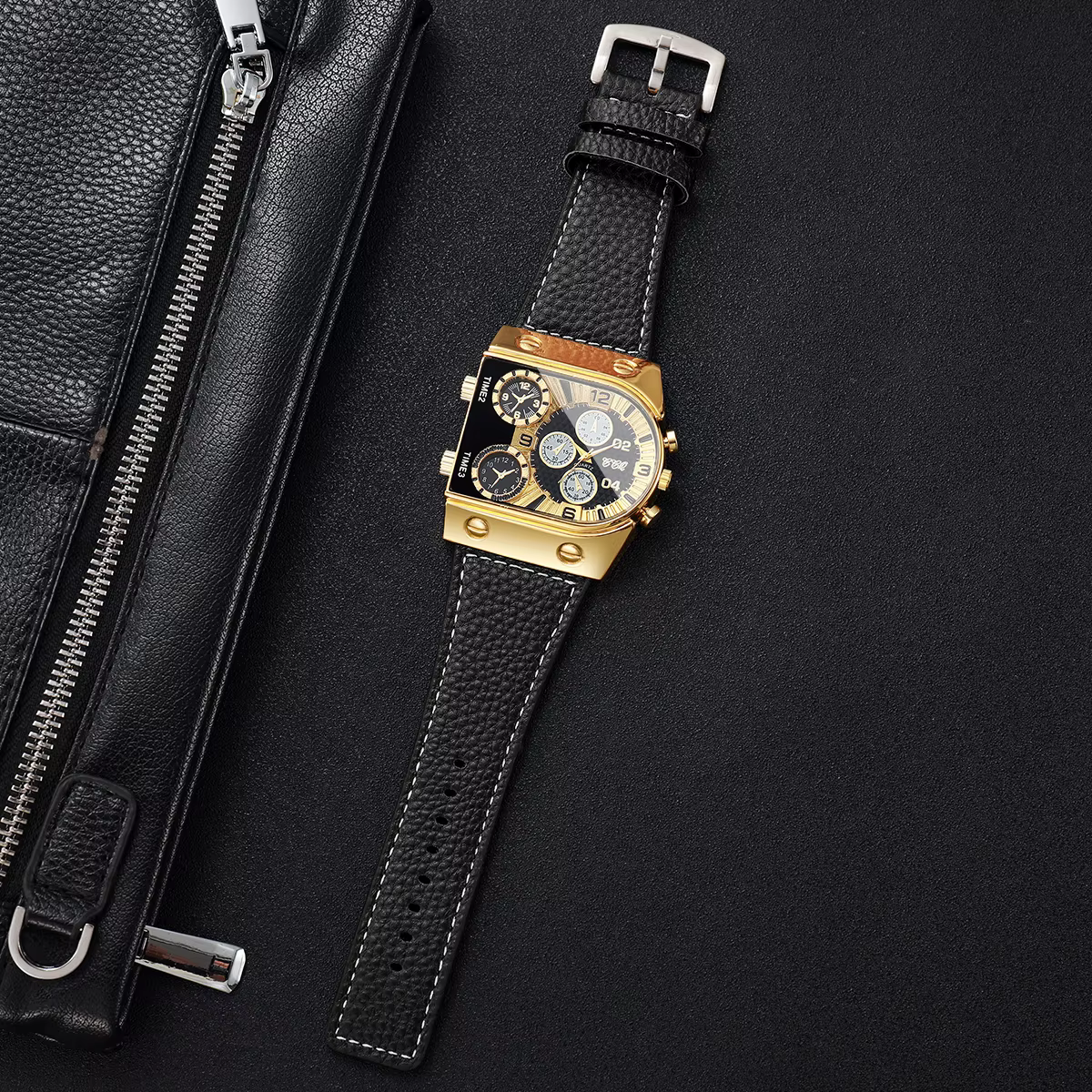 Montres de luxe carrées surdimensionnées pour hommes