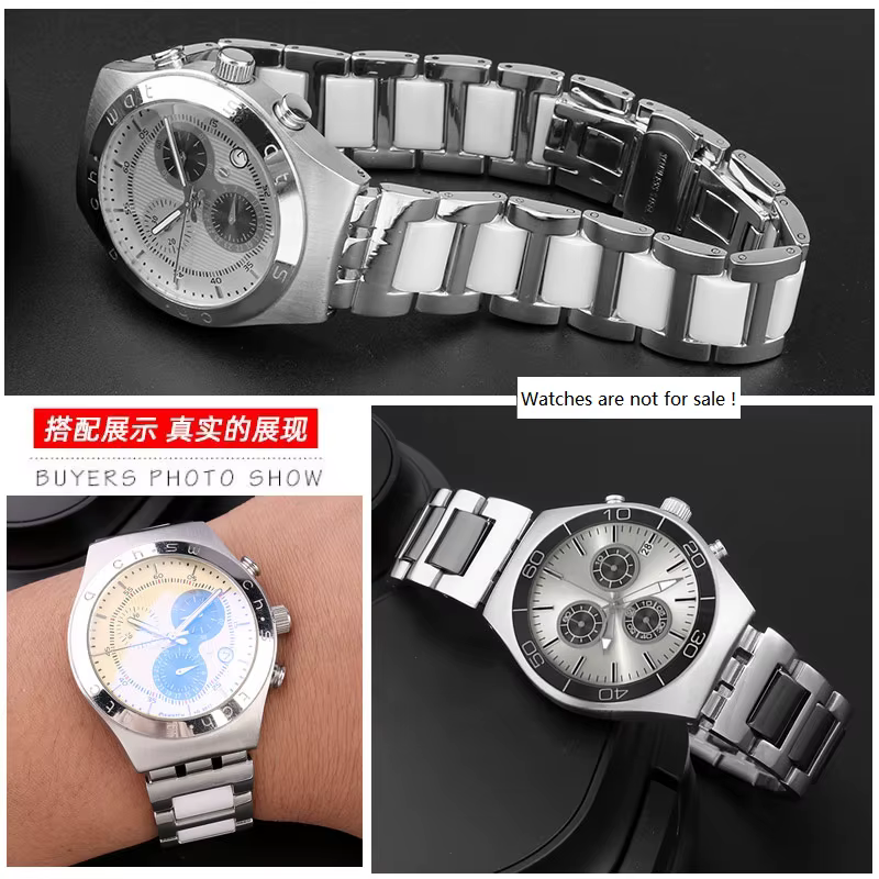 Chaîne de montre de haute qualité pour Swatch Irony Collection classique YVS441G YAS112G