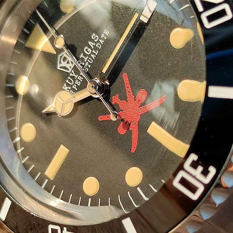 Montre de plongée automatique Vakuy vintage Oman à double lame
