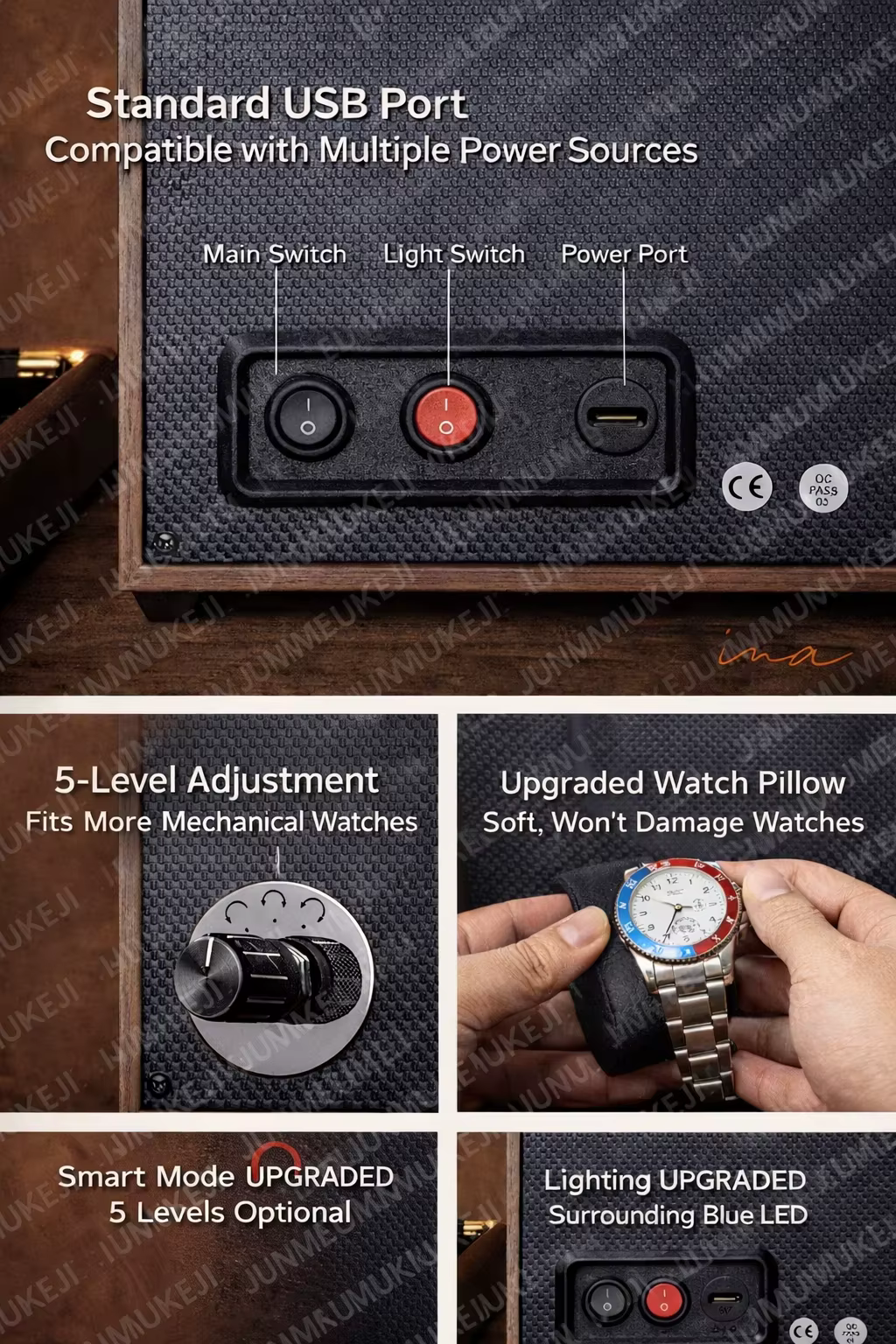 Boîte à remontoir de montres pour montres automatiques
