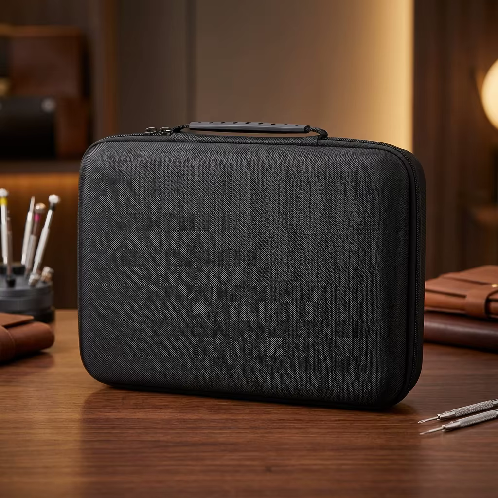 Boîte de rangement pour montres à coque rigide avec 15 emplacements