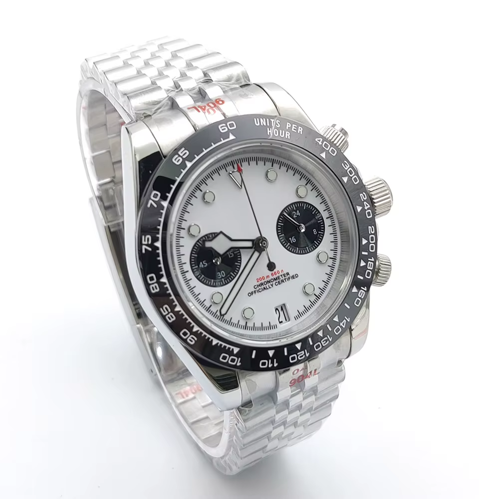 Mode 39.5MM montre à Quartz VK64 chronographe