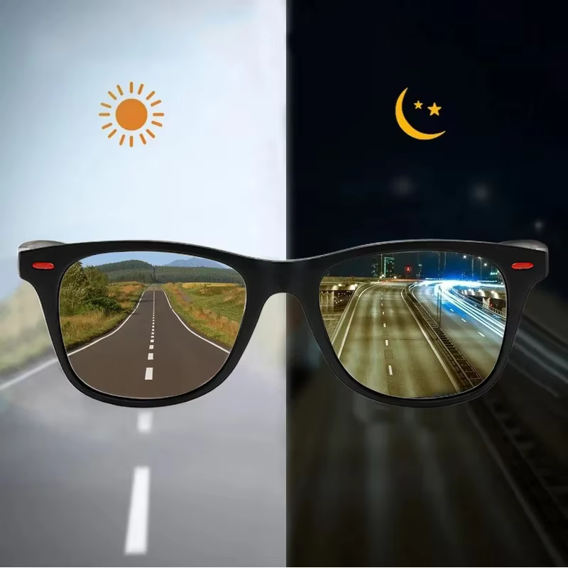 Lunettes de Vision nocturne monture PC lunettes de soleil polarisées hommes Sport de plein air lunettes de soleil jour Vision nocturne pilote lunettes de nuit lunettes