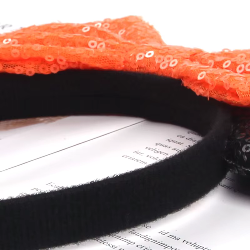 1pc Bandeau classique à sequins Mickey Minnie 3,5 " avec oreilles de souris, accessoire de cheveux tendance à pois pour femme, idéal pour les fêtes et les parcs à thème
