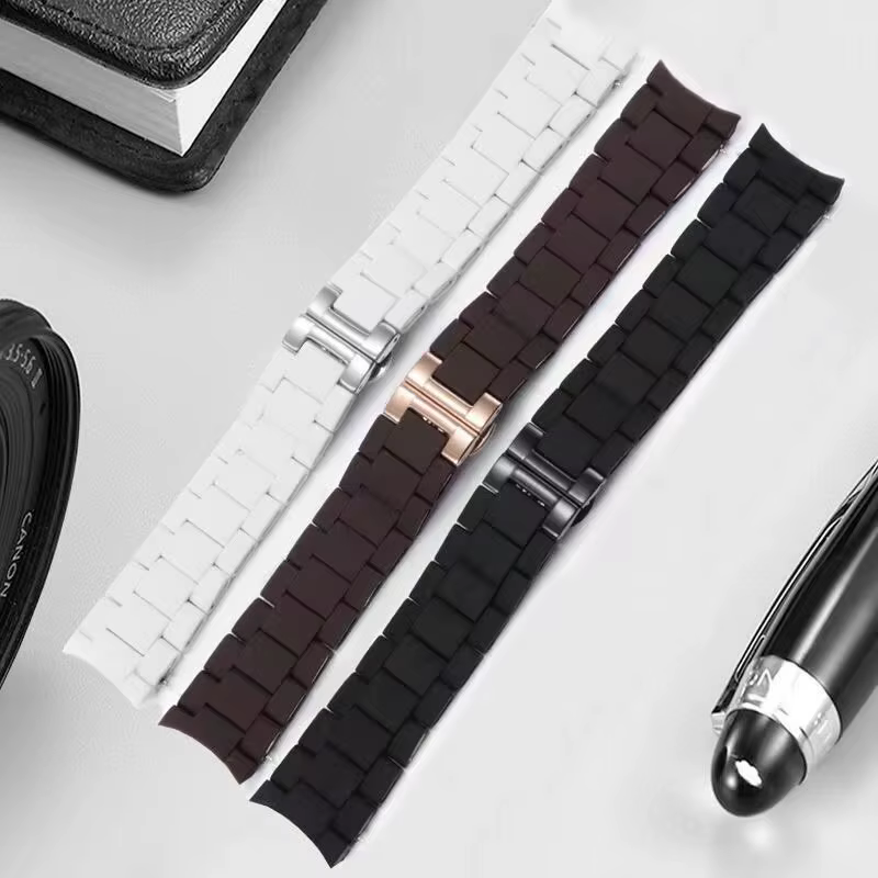 Convient aux bracelets de montre en acier recouvert de caoutchouc Armani