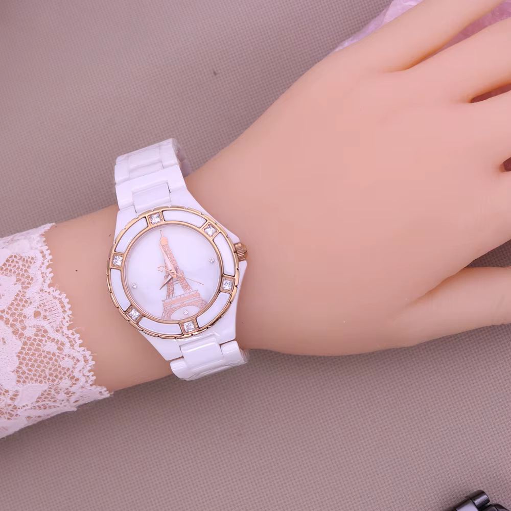Top montre en céramique pour femmes nacre japon Quartz horloge élégante heures de mode Bracelet
