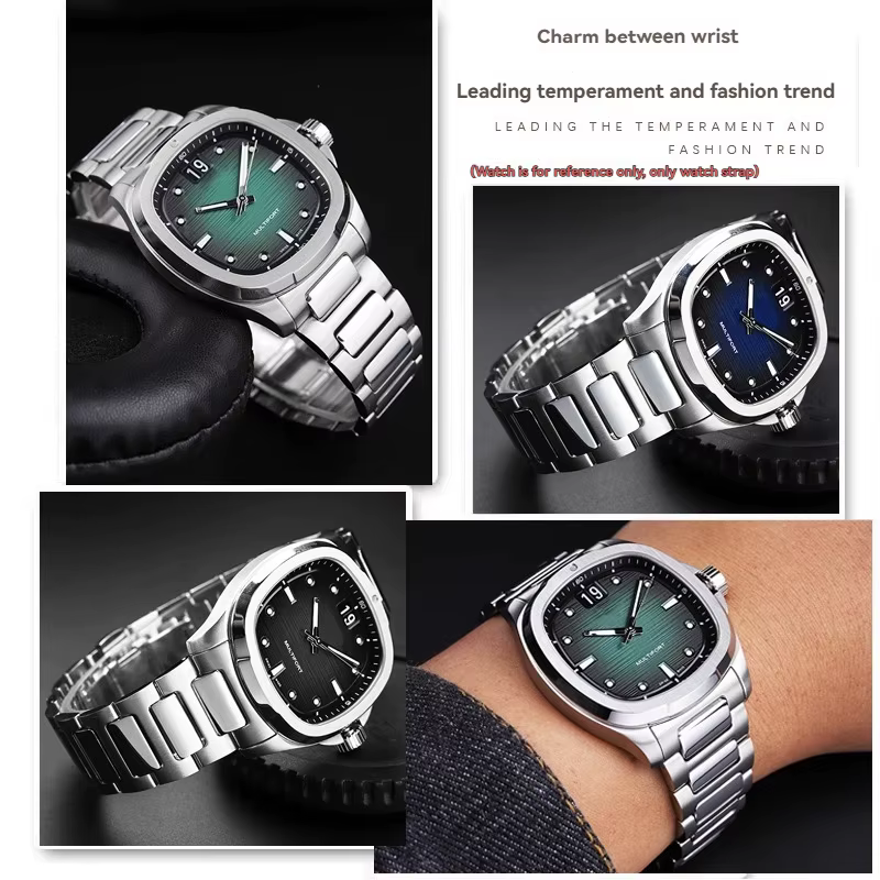 Bracelet de montre en acier inoxydable de 22 mm pour Mido Multifort TV M049.526
