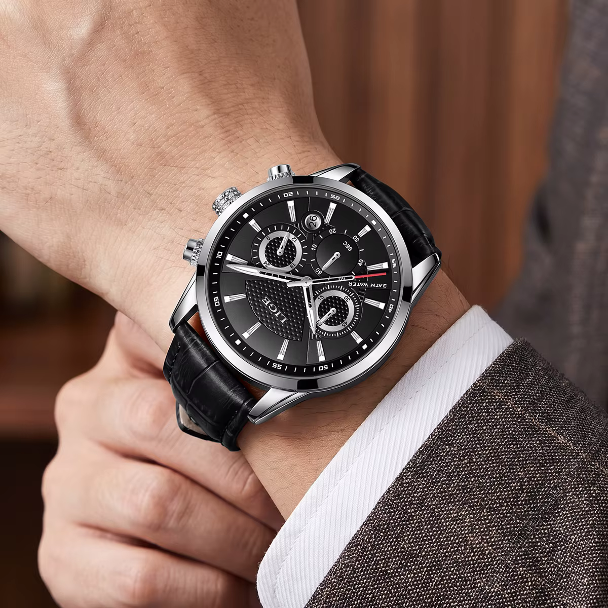 Nouvelles Montres Hommes 2026 LIGE – Montre Décontractée de Luxe en Cuir à Quartz