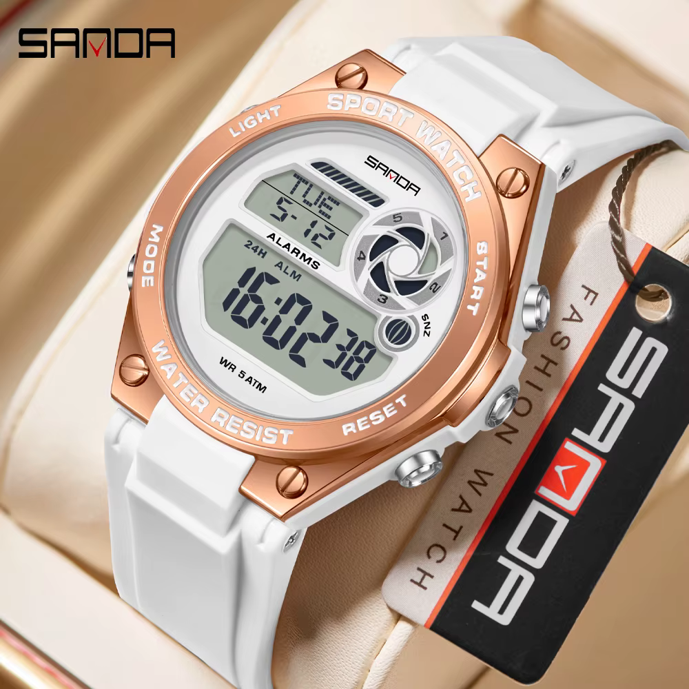 Montre-bracelet de sport de luxe pour femmes SANDA