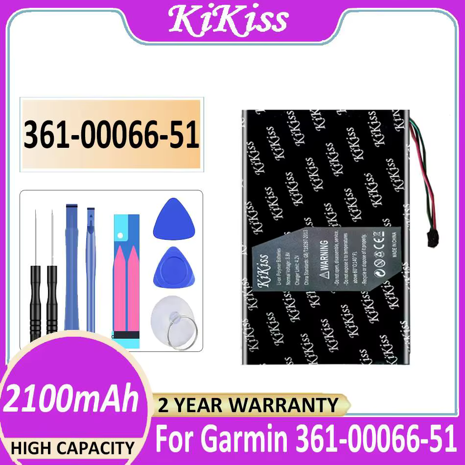 Batterie de remplacement premium pour montre connectée 2100mAh pour Garmin 361-00066-51