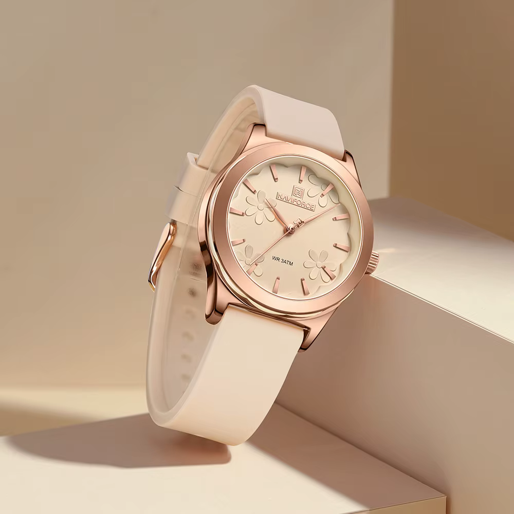 NAVIFORCE femmes montres mode décontracté dames montre à Quartz étanche lumineux Simple en cuir luxe