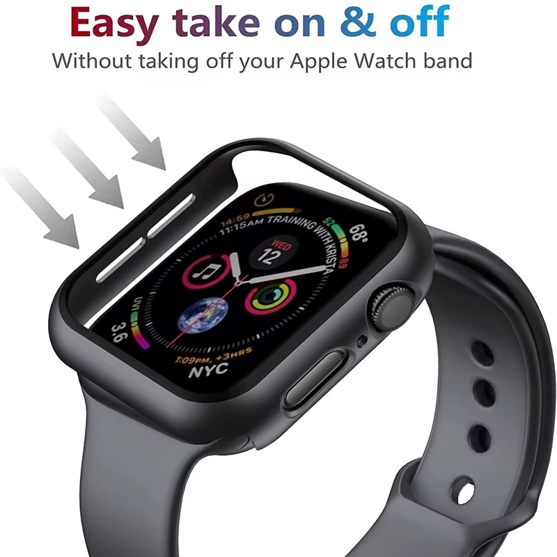 Verre + couvercle pour boîtier Apple Watch 11 10 9 8 7 6 SE 5