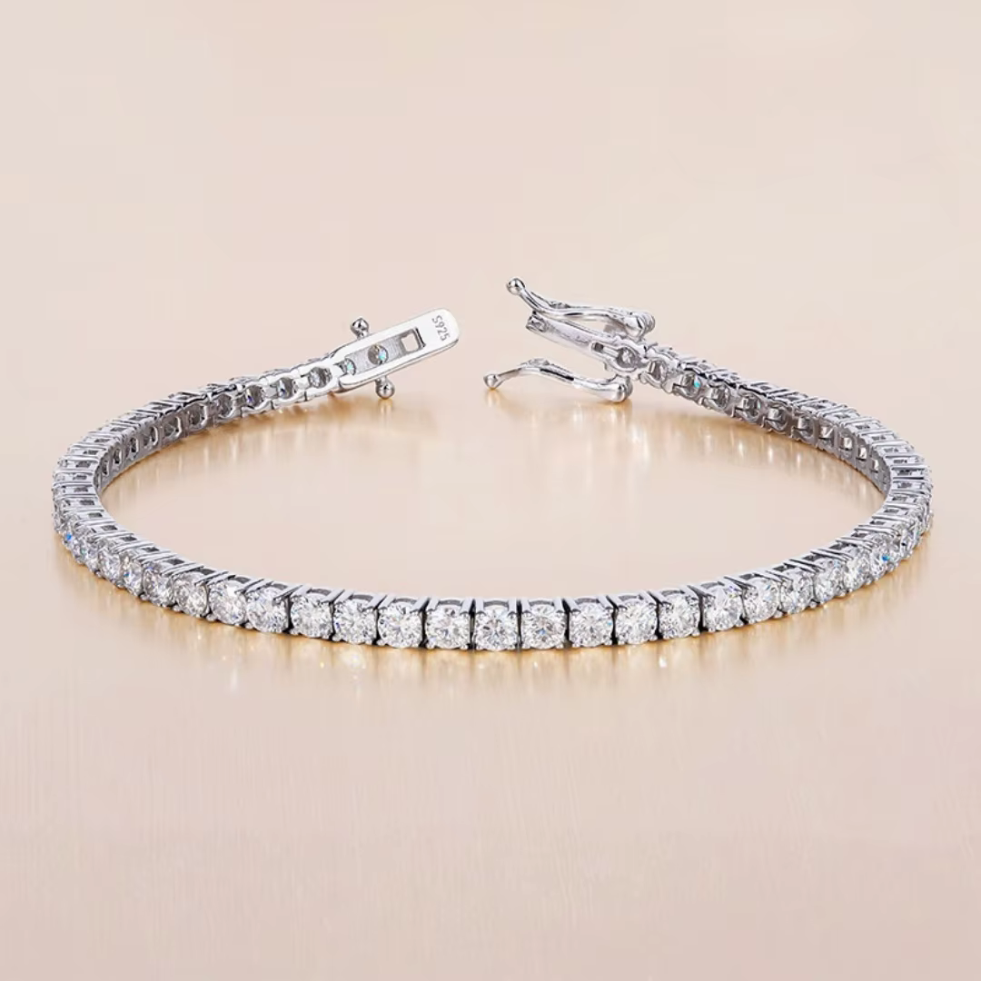 Bracelets tennis en moissanite D VVS1, argent sterling 925 pour femmes, bijoux de mariage exquis, test de diamant réussi, cadeau tendance