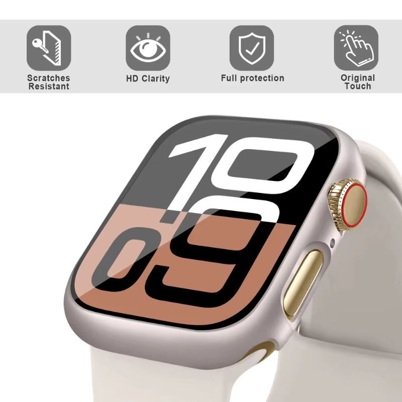 Verre + étui pour Apple Watch 44mm 40mm 41mm 38MM 42mm 45mm 46mm