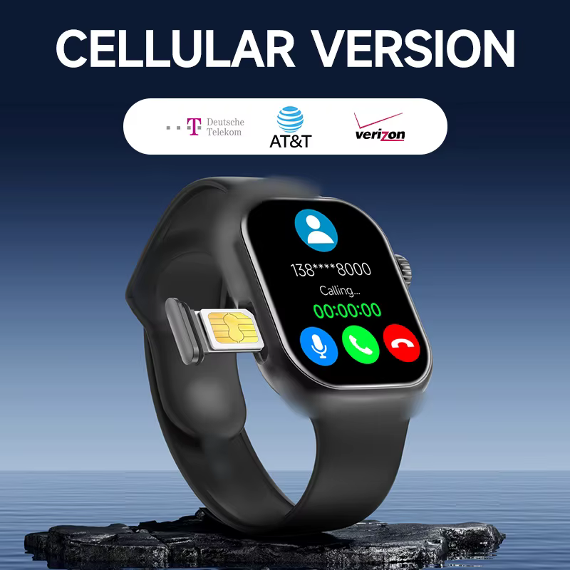 Nouvelle montre intelligente 4G carte SIM 2.06 ''écran AMOLED GPS WIFI 190 ° Caméra rotative appel vidéo Google Play Android Smartwatch