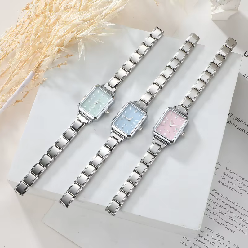 Bracelet de montre Simple en acier inoxydable pour femmes, pour étudiant, ami, femme, anniversaire, bijoux à bricoler soi-même, cadeau, vente en gros