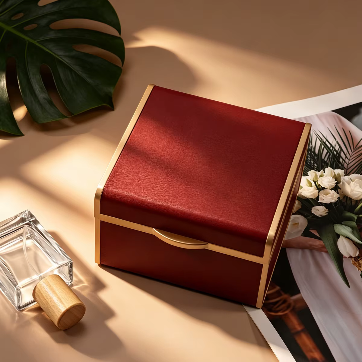 Boîte à montre de luxe en cuir PU