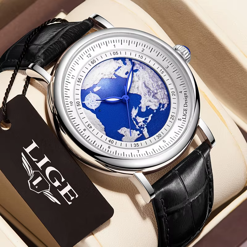 Montres pour hommes LIGE Blue Planet Creative