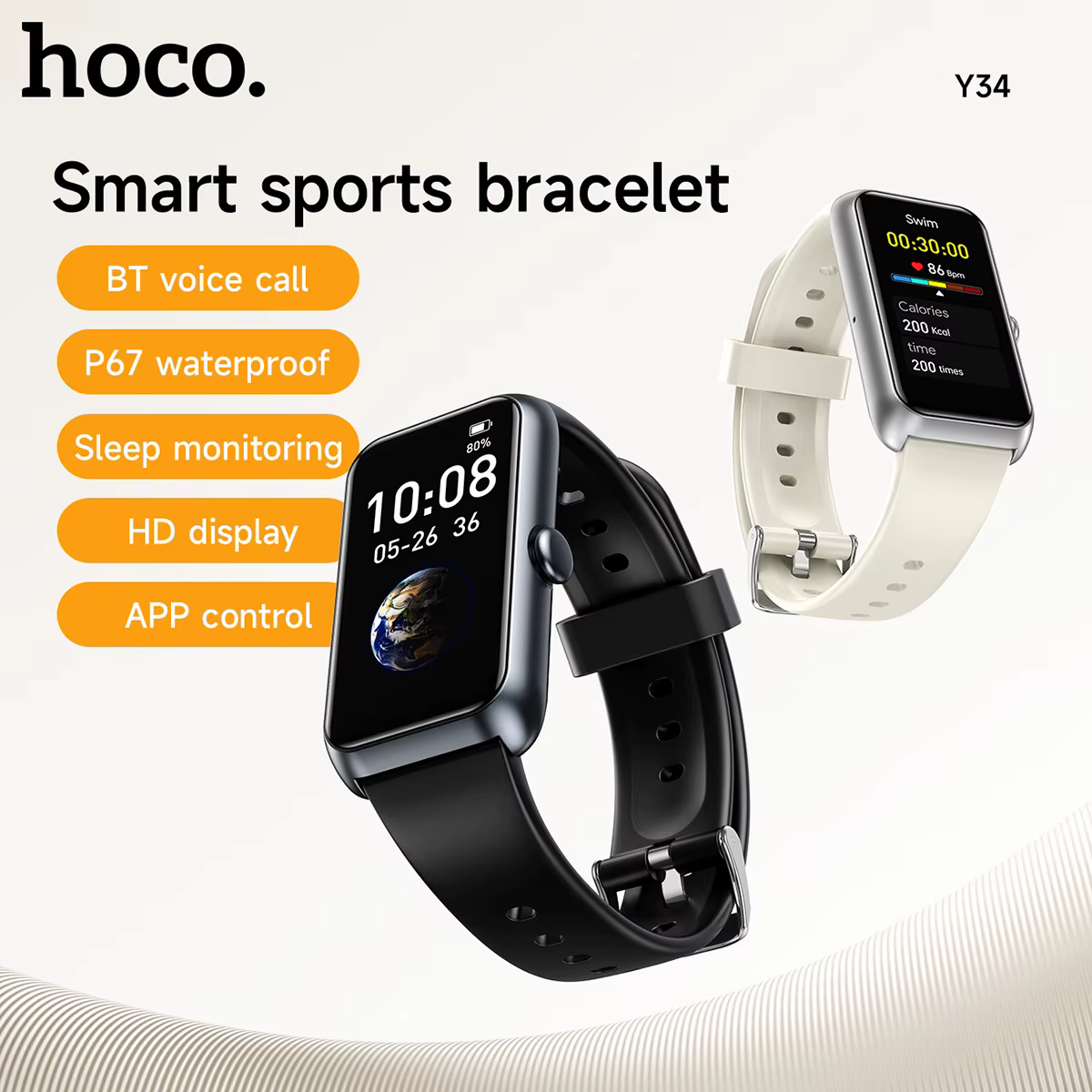 HOCO 1.47 TFT montre intelligente écran tactile Bluetooth 5.3 Version d'appel IP67 étanche fréquence cardiaque moniteur