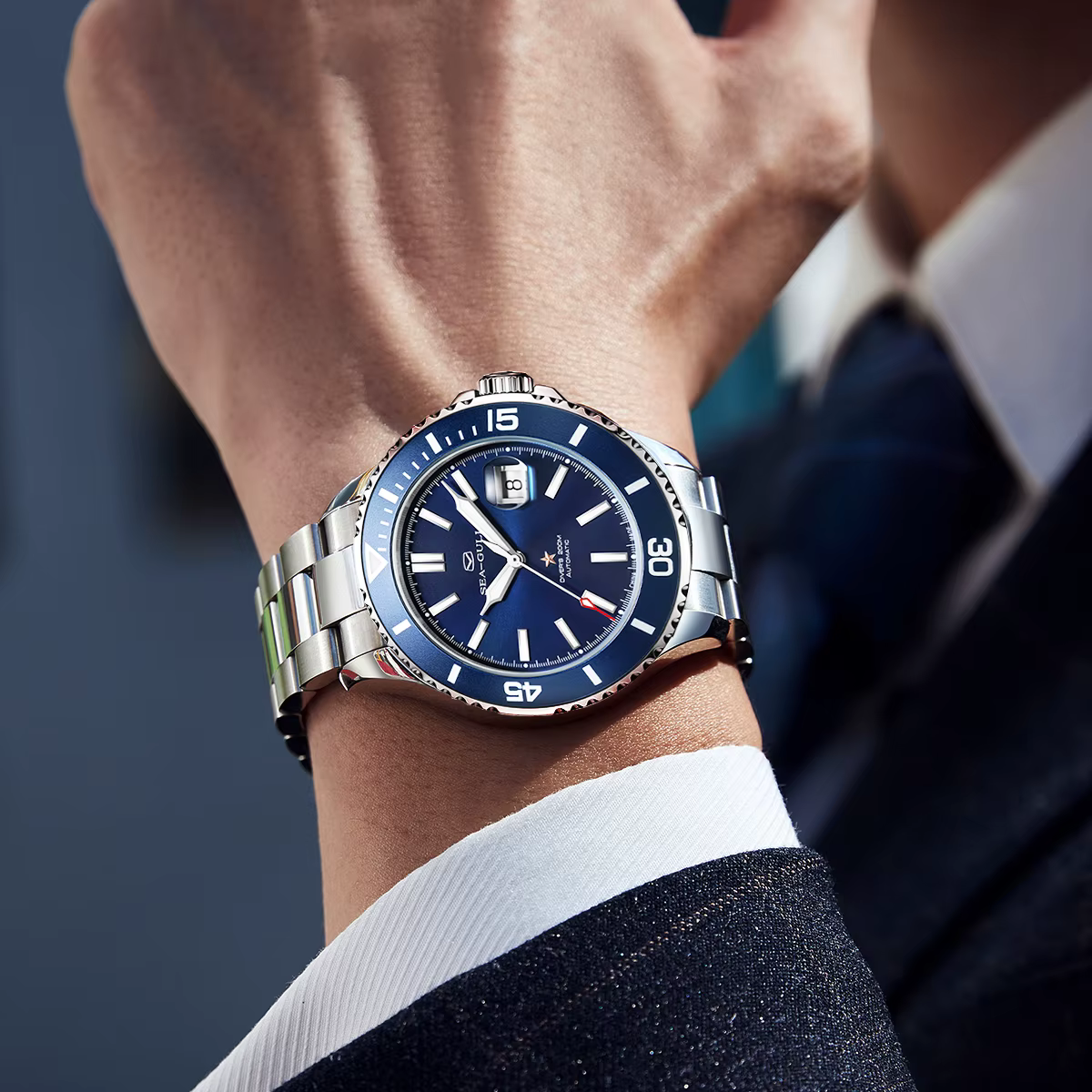 Seaghydrrelogio-Montre mécanique automatique pour homme
