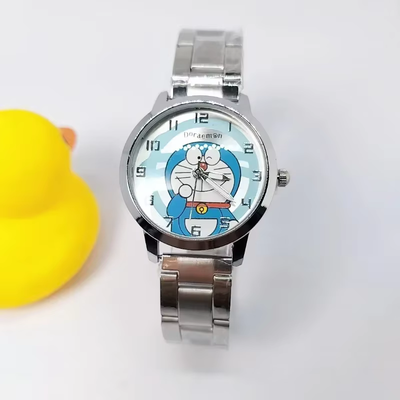 Montre Anime Doraemon Or et Argent pour Enfants