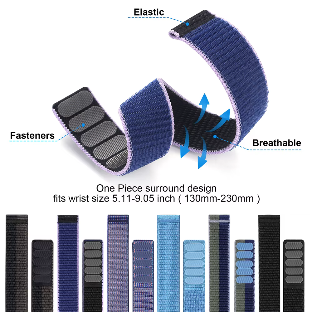 Bracelet en Nylon à boucle à crochet pour Garmin S62/Epix Gen 2/Forerunner 965 955 Solar 945 LTE 935