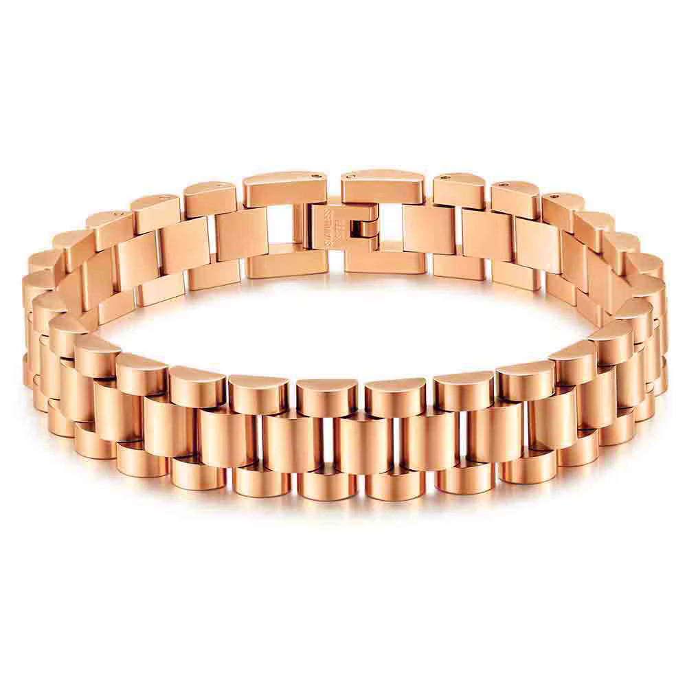 Vente en gros du nouveau bracelet en acier inoxydable électroplaqué multicolore de 12 mm