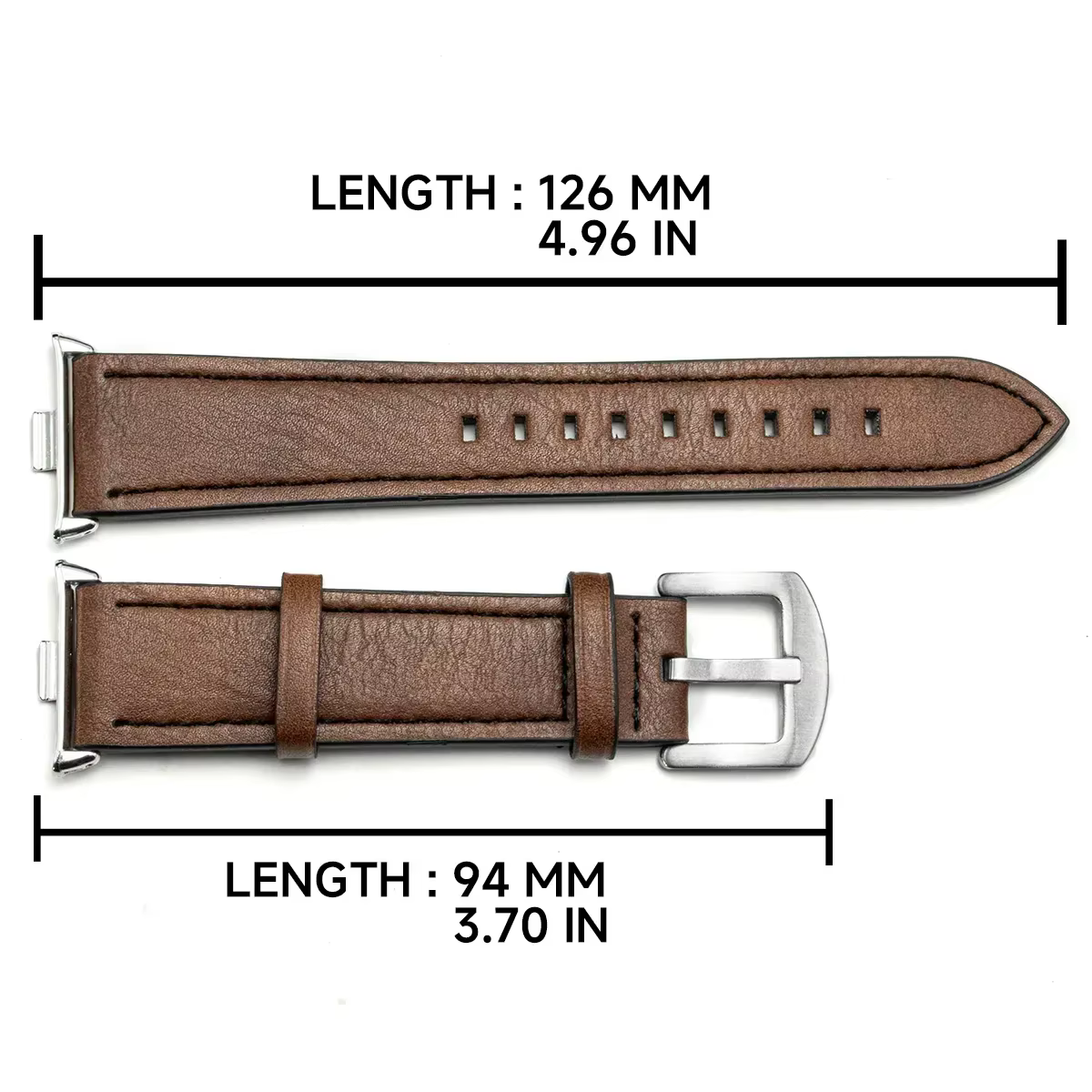 Bracelet de remplacement en cuir avec interface métallique pour montre connectée Xiaomi Redmi Watch 6 5 4