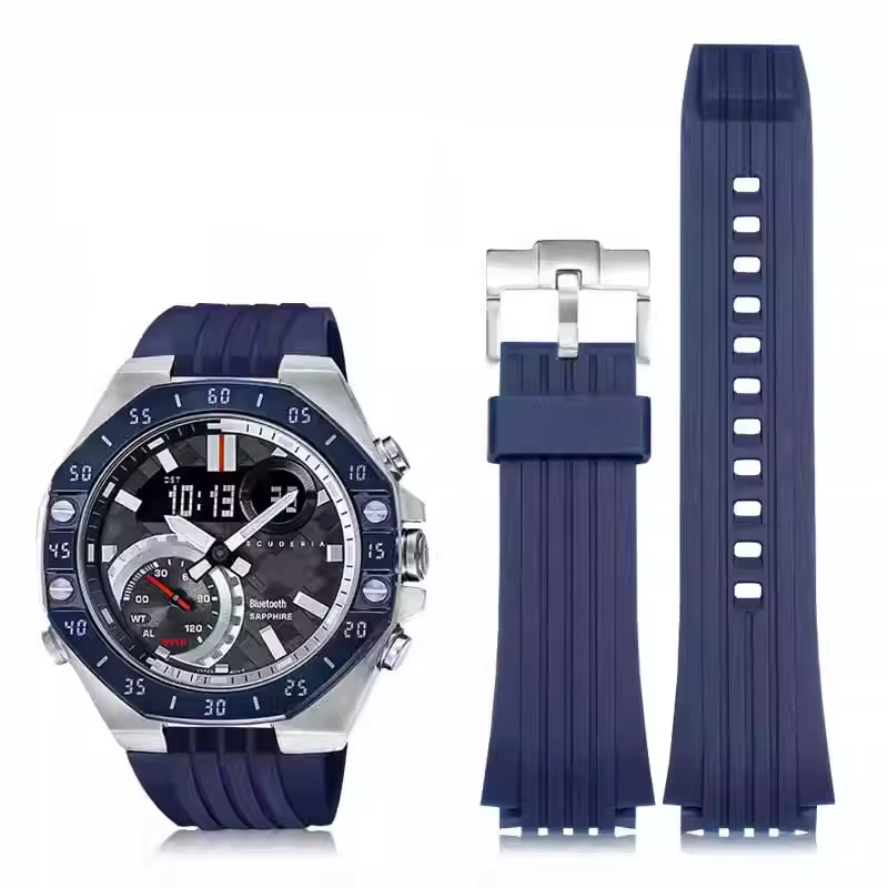 Bracelet de montre en silicone ECB-10 pour la série Casio Edifice ECB-10YP ECB-10AT ECB-950
