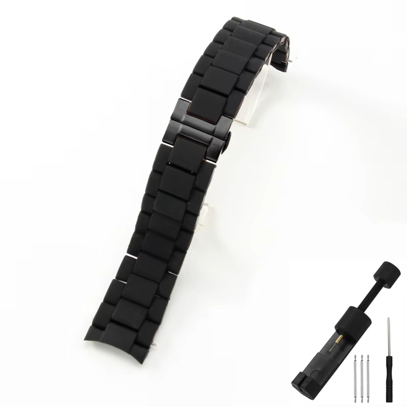 Pour Emporio Armani AR5890 5891 5906 5905 Bracelet de montre en Silicone solide en acier inoxydable liens
