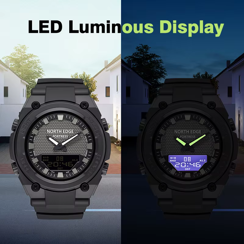 Montre numérique militaire NORTH EDGE FORTRESS pour homme