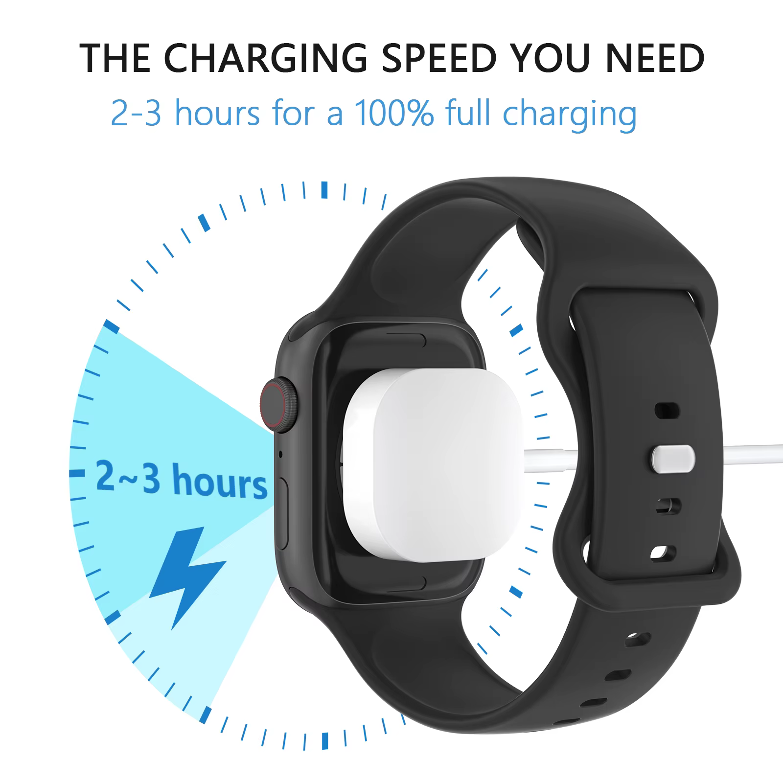 Chargeur sans fil magnétique USB Type C pour iWatch 8/7/6/5/SE