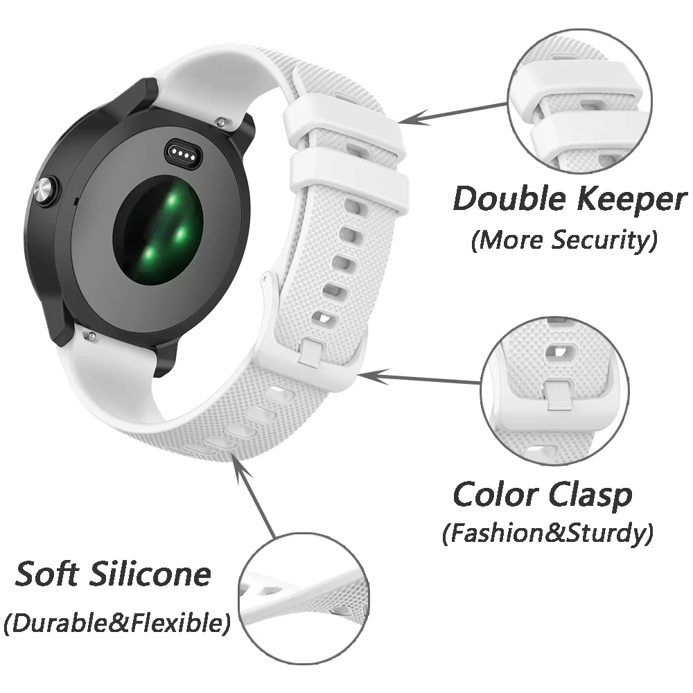 Pour Garmin Vivomove Sport/Style/Luxe/Tendance Bracelet montre intelligente remplacement
