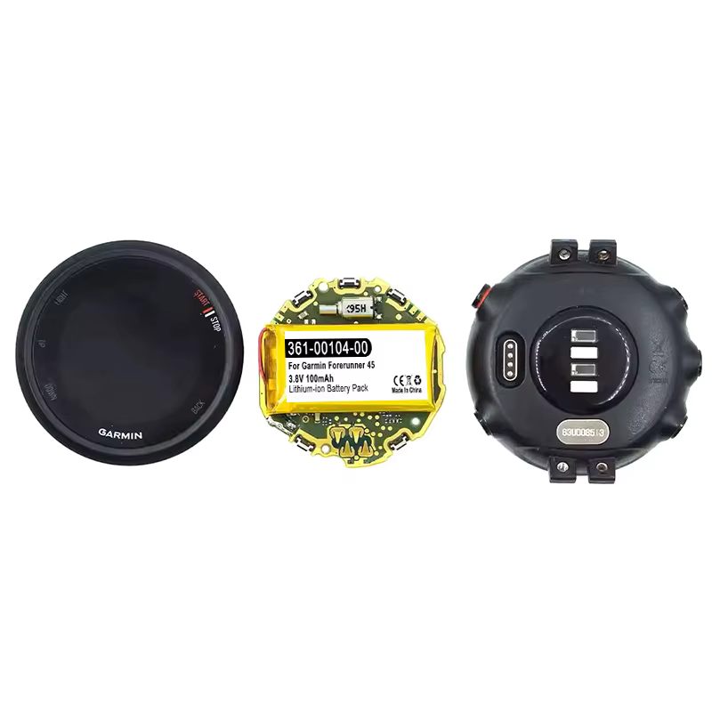 Batterie de montre intelligente flambant neuve 361-00104-20 361-00104-00 pour Garmin Forner 45 100mAh