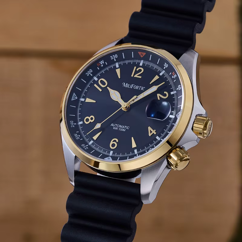 Montre Milifortic Climb S089 NH35 mouvement mécanique automatique calendrier boussole lunette C3 lumineux 39.5mm